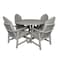 Highwood Usa Hamilton 5pc Round Outdoor Patio Furniture Dining Set AD-DNA48-HGR - alternate 1